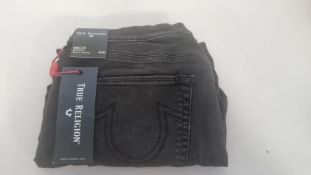 True Religion Women's Halle Light Skinny Jeans, Black, Size W30