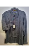 Orvis Men's Check Shirt, Black, Collard, Large