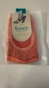 Four Tucketts Allegro Toeless Non-Slip Grip Socks, Recycled Cotton, S/M