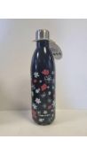 Three ProWorks Bottles, Black with Flowers, 1L. Damaged Lid, Dented