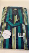 British Boxers Regimental Windsor Stripe Jade Cotton Satin Stripe Pyjama Set, XXL
