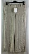 Malene Birger Women's Cimas Mid-Waist Trousers, Cream, EU 42