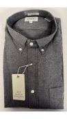 Hartford Men's Alternative Classic Flannel Shirt, Heather Grey, Size M