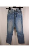 Slvrlake Women's London High Rise Straight Leg Jeans, Salt Flats, Size 24R