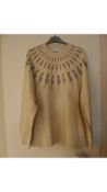 Neil Barrett Men's Fair-Isle Thunderbolt Easy Sweatshirt, Dark Ivory, Size M