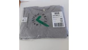 Ten Earth Positive Women's Slim Fit Jersey T-Shirt, Melange Grey, Medium
