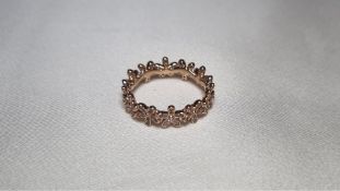 Pandora Rose Gold Plated Vermeil Ring, Size 56