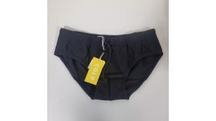 Three CDLP Mens Swim Brief, Black, Size S