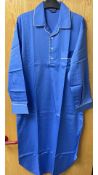 Bonsoir London Men's Plain Mid Blue Night Shirt MNW1610, Small/Longer Length