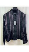John Varvatos Men's Eton Racer Jacket, Purple/Black, Size 50