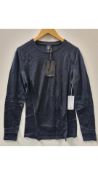 Johaug Lithe Men's Tech Wool Long Sleeve Top, Black, XL