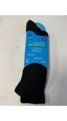 Three Pairs of Norfolk Care Extra Wide Wool Knee High Socks, Black, UK 3-5
