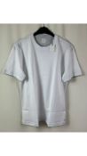 Eleventy Men's Crew-neck Cotton T-Shirt, White, Size M