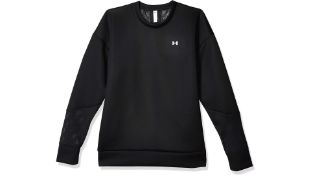 Under Armour Women's Move Mesh Inset Crew, Black, Size M