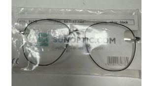 SunOptic Glasses Frames, Silver/Black, 54 17 145