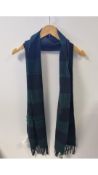 Wood Wood Checked Scarf, Green/Blue