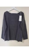 Juvia Women's Loungewear Long Sleeved Top, Charcoal, Small