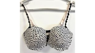Prima Donna Twist Charm Padded Balcony Bra, White, Black, Size 32D