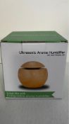 Four Round USB Ultrasonic Aroma Humidifier, Diffuser Jones, White, 10 Cm