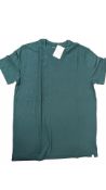 Three Derek Rose Men's V-Neck Jersey Lounge Top, Green, Size L