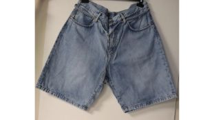 Acne Studios Men's Denim Shorts, Light Blue, Size W36