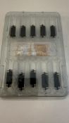 Ten Amphenol Socapex MHSAS2M030BE01 Retangualr Connector, 30 Contacts Plug, 1.27mm, Crimp