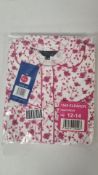 Five Champion Women's Cotton Nightdresses, White/Pink, Size UK 12-14