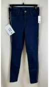 J Brand Women's Maria High-Rise Skinny Jeans, Dark Blue, Size 6