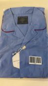 British Boxers Men's Crisp Cotton Short Pyama Set, Contemporary Blue, XL