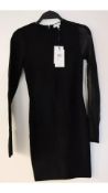 Reiss Women's Kat Sheer Bodycon Dress, Black, Size XS