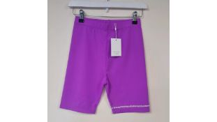 Three Les Coyotes De Paris Kids Cycling Shorts, Retro Purple, Size 10 Yrs