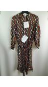 Diane Von Furstenberg Women's Paige Silk Viscose Crepe De Chine Dress, XS