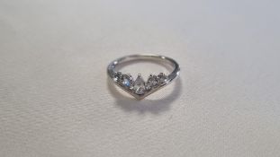Pandora Sterling Silver Wishbone Ring, Size 52