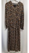 Scotch & Soda Women's Maxi Wrap Dress, Multicoloured, Size M