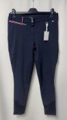Tommy Hilfiger Equestrian Style Women's Breeches with Knee Patches, Navy, Size XXL