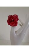 La Manso Women's Red Rose Ring, M, XS
