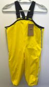 Four Reima Kid's Lammikko Rain Pants 522233, Yellow, Size 128cm, 8 Years