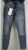 Two G-Star RAW Women's Lynn Mid Skinny Jeans, Grey, 26W/28L