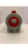 Two Legrand P17 Tempra Pro IP66, IP67 Red Wall Mount3P+N+E Industrial Power Socket