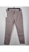Two Reiko Women's Sandy 2 Basic Chino Trousers, Stone, UK 26