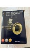 Three Fixed GU10 Pressed Steel Fire Rated Downlight. Box damaged