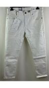 Two G-Star RAW Men's 3301 Slim Fit Jeans, White, 34W/30L
