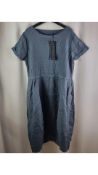 Elemente Clemente Women's Linen Tana Dress, Petrol, Size 12