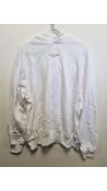 Drole De Monsieur NFPM Hoodie, White, Size M. Damaged, Various Dirt Marks/Water Marks