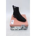 Moda In Pelle Women's Pernelle Studded Front Smart Boots, Black, EU 39