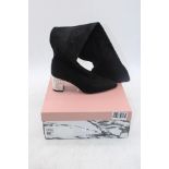 Moda In Pelle Women's Quanna Over The Knee Glitz Heel Boots, Black, EU 38