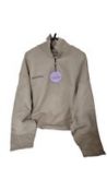 Pangaia Organic Cotton Half Zip Sweatshirt, Stone, Size M