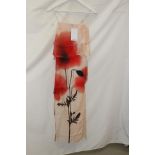 & Other Stories Strapless Dress, Peach/Red, Size UK 8