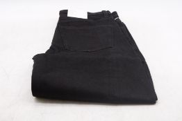 Arket Bloom Mid Waist Relaxed Fit Barrel Leg Jeans, Black, Size 28