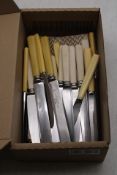 Twenty-nine Various Antique Stainless Steel Table Knives, Various Makers. Used. OVER 18's ONLY